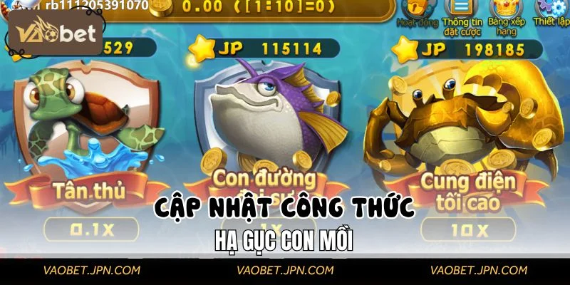 Cập nhật công thức hạ gục con mồi