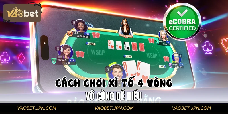 Diễn biến chi tiết 4 vòng trong luật Poker cơ bản